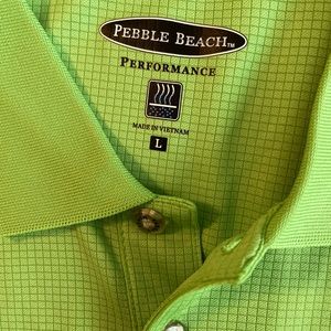 PEBBLE BEACH Performance golf‎ shirt, size L, EUC